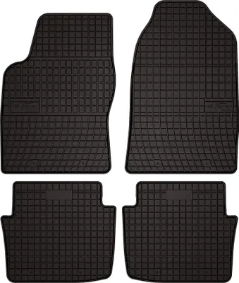 Produktbild von Gummifußmatten passend für Saab 9-5 I (Kombi, Limousine, Pre-Facelift, Bj. 1997-2005) –  schwarz, passgenau, mit Befestigungen set 4 Stk. - Gummi-Automatten