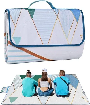 Produktbild von Famanu Picknickdecke - Wasserabweisend und faltbar - 200 x 200 cm - ideal für Outdoor-Aktivitäten