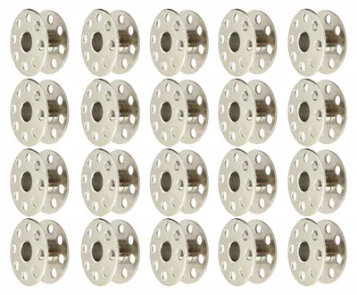 Produktbild von Nähmaschinenspulen - Rostbeständiges Metall - Universelles Nähzubehör - 20 Stück 21 mm x 9 mm
