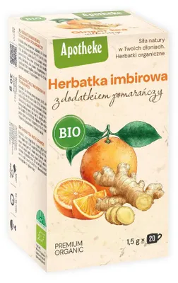 HERBATKA IMBIROWA Z DODATKIEM POMARAŃCZY BIO (20 x 1,5 g) 30 g - APOTHEKE