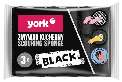 Produktbild von YORK BLACK Küchenschwamm profiliert – 3 Stück