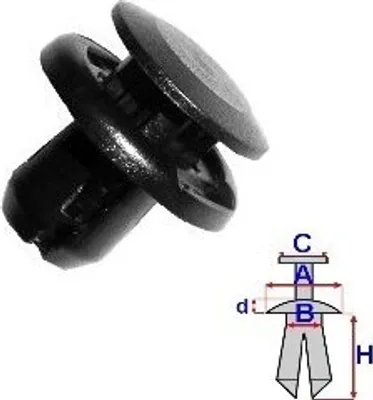 Produktbild von ROMIX Clip Zier- / Schutzleiste B26998 für HONDA CIVIC VIII Hatchback (FN FK)