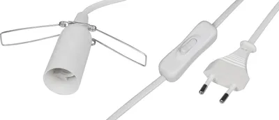 Produktbild von Lampenfassung McShine E14 mit 1,5m Kabel, Schalter und Eurostecker