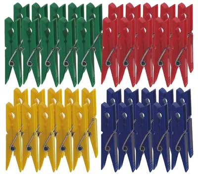 Produktbild von Wäscheklammern Kusto 40er farbig sortiert 7x1cm