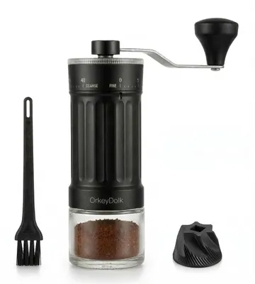 Kaffeemühle, manuell, 40 Mahlgrade, Keramik-Kegelwerk, für Aeropress, Moka