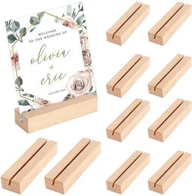 Produktbild von Holz Platzkartenhalter 10 Stück für Hochzeiten und Feiern