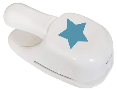 Productafbeelding van Papierpons Ster - Kaartenpons Perforator - Kaarten Knutselen - Groot Motief - 50 mm - Zilver