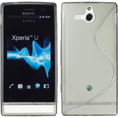 Produktbild von PhoneNatic Case kompatibel mit Sony Xperia U - grau Silikon Hülle S-Style + 2 Schutzfolien