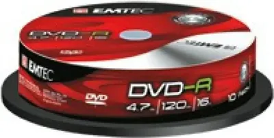 Obrázok produktu pre Emtec ECOVR471016CB, DVD-R, Cakebox, 10 kusov, 4,7 GB