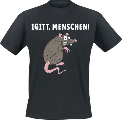 Produktbild von Tierisch T-Shirt Herren Igitt, Menschen schwarz 3XL
