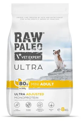 Zdjęcie produktu dla RAW PALEO Ultra Mini Adult Turkey - sucha karma dla psów - 8 kg