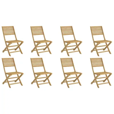 Produktbild von "im Sonderangebot"Stuhl Terrasse - Gartenstühle 8er set - Balkonmöbel - Campingstuhl elegantes Design - Klappbar 48,5x61,5x87cm Massivholz Akazie - 48,5x61,5x87cm - Gartenstühle DEMöbel716568