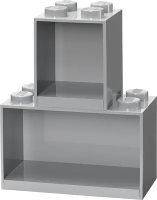 Produktbild von LEGO Bausteinregal-Set BRICK SHELF 2-teilig grau