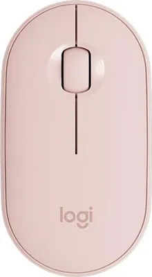 Obrázek produktu pro Logitech Pebble M350, Pro praváky i leváky, Optický, RF bezdrátové + Bluetooth, 1000 DPI, Růžová