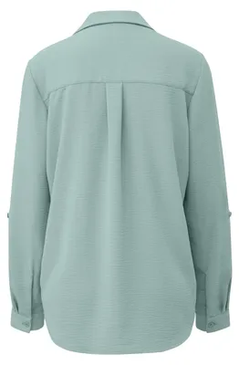 Productafbeelding van s.Oliver 2170001.6215.32, Blouse, Volwassenen, Dames, Turquoise, Voor dagelijks gebruik, Lange mouwen