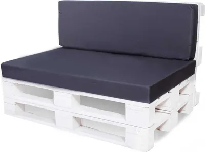 Produktbild von Palettenmöbel sitzkissen set Dunkelblau 120x60+Rückenkissen 120x50cm| Palettenkissen outdoor| Paletten sitzkissen| Gartenkissen| Palettenmöbel kissen