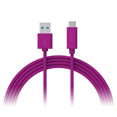 Obrázek produktu pro XLayer 214352, 1 m, USB A, USB C, USB 3.2 Gen 1 (3.1 Gen 1), 5 Gbit/s, Fialová
