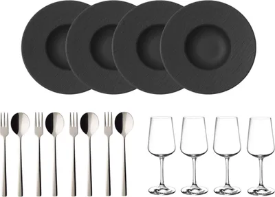 Produktbild von Villeroy & Boch Manufacture Rock Pasta Set 12-tlg.