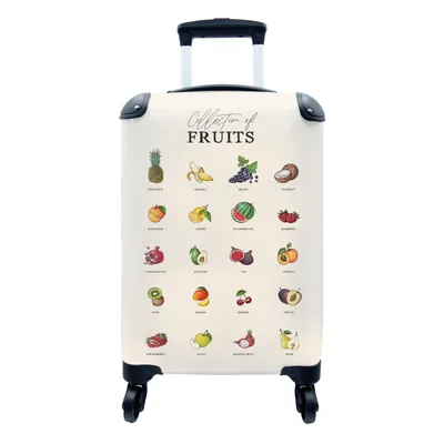 Produktbild von MuchoWow® Koffer Handgepäck Trolley Rollkoffer Kleine Reisekoffer mit 4 Rollen - Obst - Lebensmittel - Küche - Cabin Size < 55x40x23 cm & 55x40x20 cm - Fotokoffer - Kabinenkoffer - Boardgepäck - Reise-Box - Reisekoffer - Reisegepäck - Koffer mit Bild - Trolley für Kinder