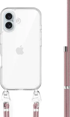 Produktbild von Pink Vibes Transparant Cord Hülle  - Kompatibel mit iPhone 16