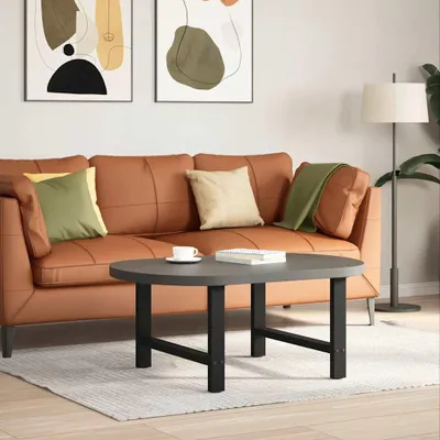 Produktbild von vidaXL Couchtischbeine Schwarz 2 Stk. 70x(42-43) cm Stahl