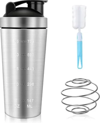 Produktbild von Famanu Eiweißshaker 750 ml - Edelstahl, BPA-frei, lekfrei