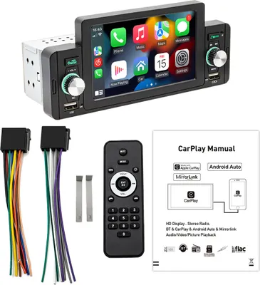 Produktbild von 5 Zoll 1 Din Car Mp5 Player Bluetooth Mp4 Radio für Carplay Handy Interconnected Schwarz