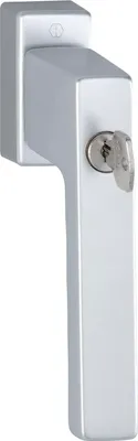 Produktbild von HOPPE Fenstergriff TOULON Sperrzylinder TBT, VK 7x43 mm , silber eloxiert