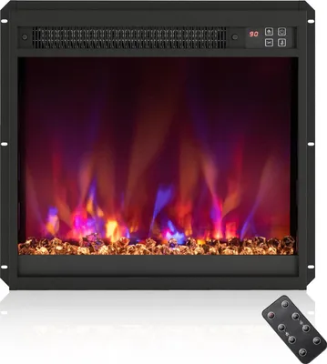 Immagine prodotto di Camino elettrico - Camino da incasso - Riscaldamento 1500 W - Telecomando - Timer 0,5-9 ore - Effetto fiamma 3D regolabile