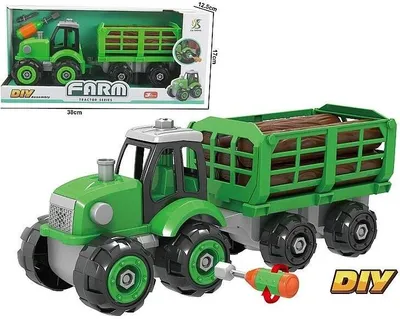 Zdjęcie produktu dla Traktor z przyczepą do skręcania ze śrubokrętem - ADAR