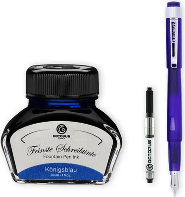 Immagine prodotto di Penna stilografica Diplomat Magnum Demo viola con inchiostro da scrittura e convertitore d'inchiostro, resistenza M