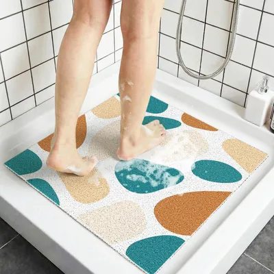 Image de Tapis de douche antidérapant, 60 x 60 cm, pour salle de bain et douche