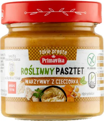 Produktbild von GLUTENFREIE GEMÜSEPASTETE MIT KICHERERBSEN 160 g – PRIMAVIKA