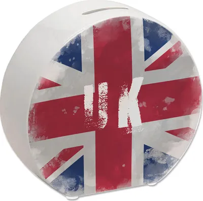 Produktbild von Spardose Vereinigtes Königreich-Flagge im Used Look - Sparschwein für Urlauber