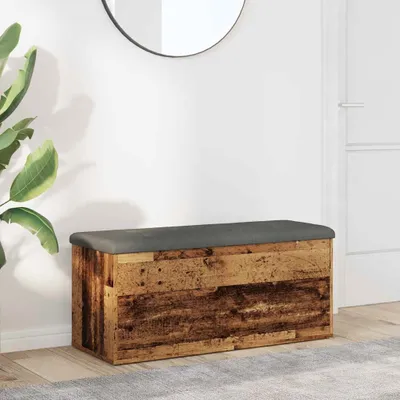 Produktbild von Hochwertig Sitzbank mit Stauraum Altholz-Optik 102x42x45 cm Holzwerkstoff 857619