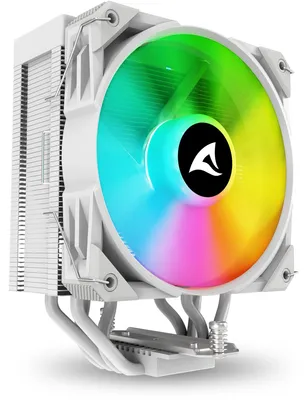 Obrázek produktu pro Sharkoon A40 RGB, Vzduchový chladič, 12 cm, 500 ot/min, 1800 ot/min, 121,55 m³/h, Bílá