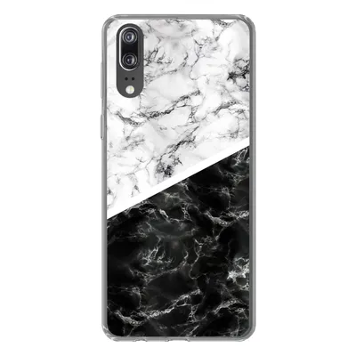 Produktbild von MuchoWow® Handyhülle Schutzhülle Hülle für Huawei P20 Marmor - Chic - Collage Silikon Softcase Handy Hülle - Hardcover