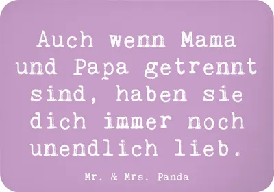 Produktbild von Mr. & Mrs. Panda Kühlschrankmagnet Spruch Trennung von den Eltern - Lavendeltraum - Geschenk, Mutmacher, Zuversicht, Vertrauem, Hoffnung, Trost, Notizhalter, Kind, magnet