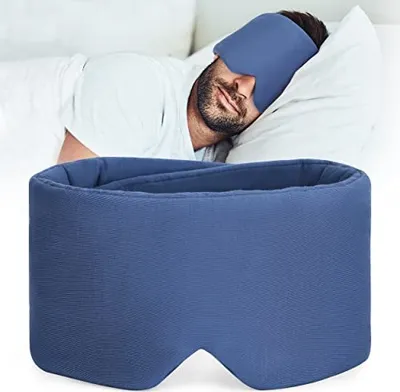 Image de Freshme masque de sommeil blackout fait à la main, couverture des yeux en coton Réglable