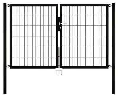 Produktbild von Alberts 626723 Doppeltor Flexo mit Zubehör, schwarz, Breite 200 cm, Höhe 120 cm
