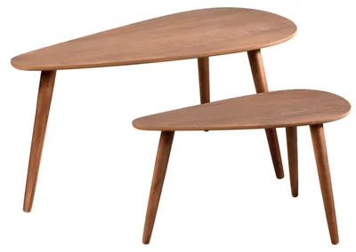 Produktbild von Home & Styling Beistelltisch/Pflanzenstander - 2-teilig - hellbraun - MDF-Holz