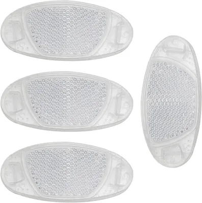 Image de 4 réflecteurs blancs, marquages de sécurité pour roues de vélo