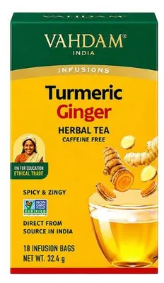Obrázek produktu pro VAHDAM Turmeric Ginger 32,4g (18 sáčků, bylinný čaj)