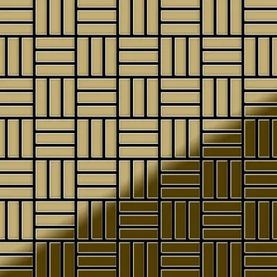 Immagine prodotto di Mosaico in titanio metallizzato ALLOY Basketweave-Ti-GM oro a specchio 0,82 m2