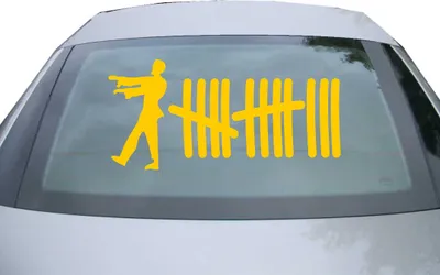 Produktbild von Indigos UG - Aufkleber Heckscheibe & Motorklappe DE6245 - gold - 600x285 mm - zombie1 - Auto Scheiben Fenster Heckklappe Tuning Racing JDM - Die cut
