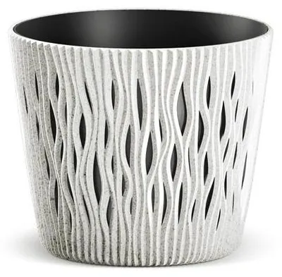 Productafbeelding van Prosperplast bloempot SANDY, rond, wit, 15,8 cm