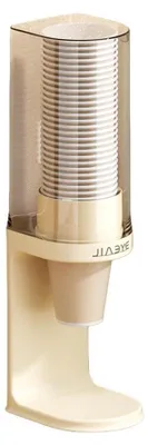 Produktbild von INF Thekenbecherspender ABS PET 39x13.3x10.6cm Sichtfenster Einzelentnahme cremefarben