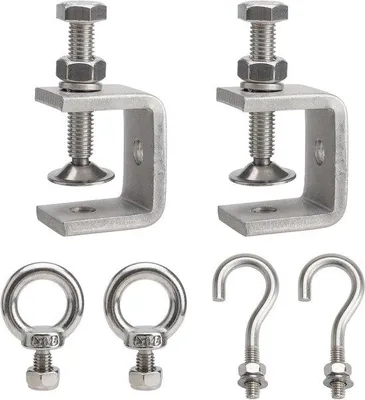 Zdjęcie produktu dla Zaciski typu C ze stali nierdzewnej, 6 sztuk, szerokość szczęk 30 mm