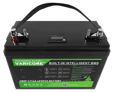 Produktbild von LiFePO4 Lithium-Eisenphosphat Batterie - 12V 120Ah Deep Cycle 4S - Mit LCD Display - Für Wohnmobil Boot Solaranlage Camping