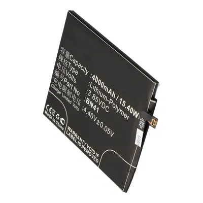 Produktbild von Akku nur passend für Xiaomi Note 4 Akku BN41, BN41L Li-Polymer 3,85V, 4000mAh, 15,4Wh, built-in, ohne Werkzeug